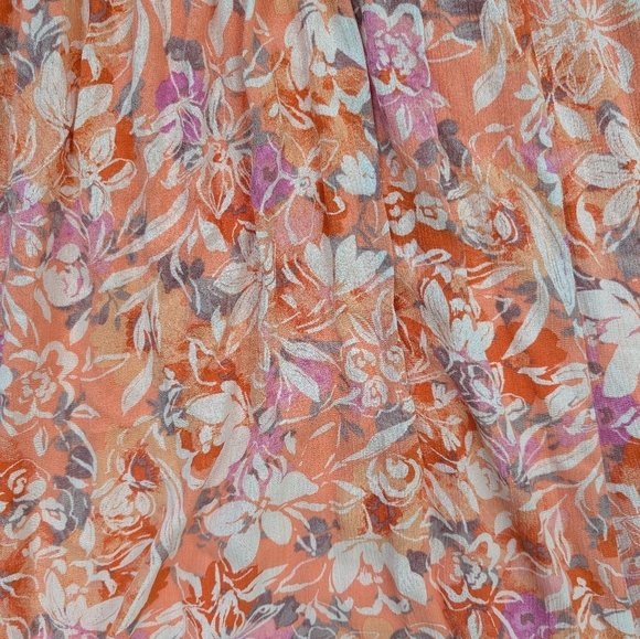 Torrid Women's Orange Floral Short Sleeve Maxi Dress Size 3x - Picture 4 of 12